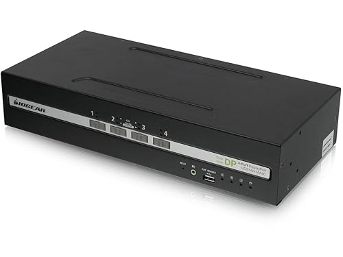IOGEAR 4-Port Dual View Displayport Secure Kvm Switch W/Audio And Cac Support