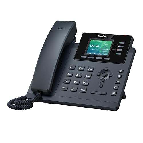 Yealink SIP-T34W WiFi IP Phone, 4 VoIP Accounts. 2.4-Inch Color Display. Dual-Port Gigabit Ethernet, 802.3af PoE, Power Adapter Not Included (SIP-T34W)