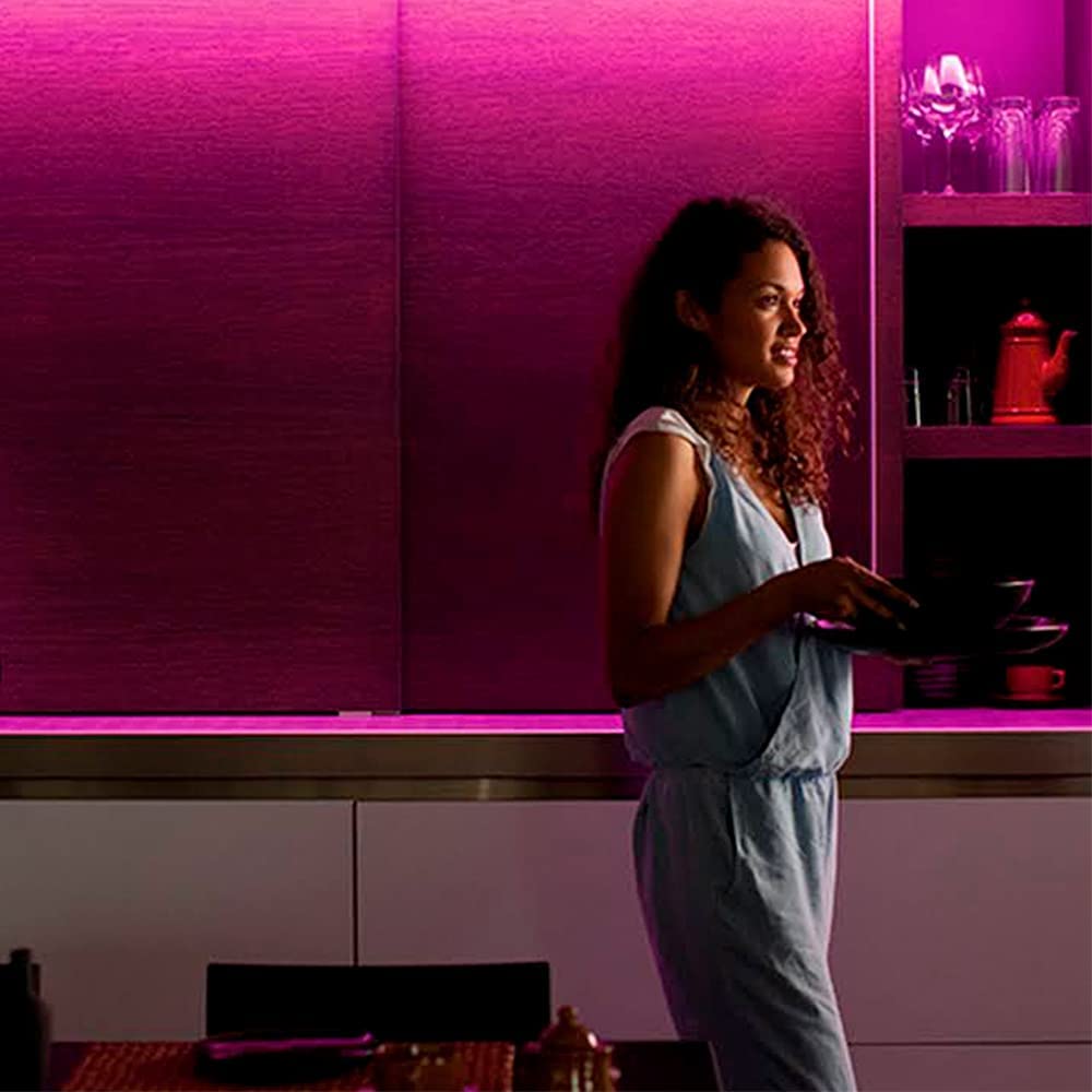 Philips Hue Smart Outdoor Lightstrip, 2m/7ft, (Voice Compatible with Amazon Alexa, Apple Homekit, and Google Home, Hue Hub Sold Separately), White