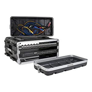 Tripp Lite 4U ABS Server Rack Equipment Case, Flight Case Shipping Transportation, Black (SRCASE4U)