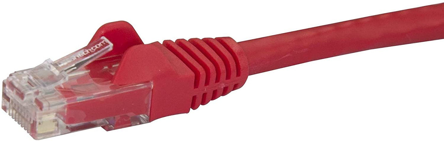 StarTech.com 3ft CAT6 Ethernet Cable - Red CAT 6 Gigabit Ethernet Wire -650MHz 100W PoE RJ45 UTP Network/Patch Cord Snagless w/Strain Relief Fluke Tested/Wiring is UL Certified/TIA (N6PATCH3RD) Red 3 ft / 0.9 m 1 Pack