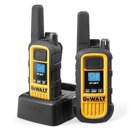 DEWALT DXFRS800 Heavy-Duty 2-Watt Jobsite FRS Walkie Talkies