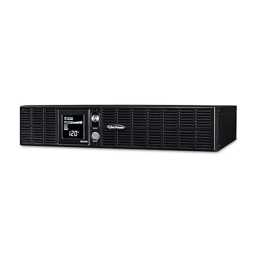 CyberPower OR2200LCDRT2U Smart App LCD UPS System, 2200VA/1320W, 8 Outlets, AVR, 2U Rack/Tower