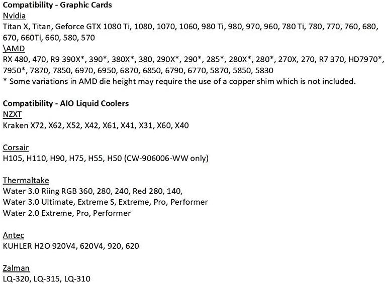 NZXT Kraken G12 - GPU Mounting Kit for Kraken X Series AIO - Enhanced GPU Cooling - AMD and NVIDIA GPU Compatibility - Active Cooling for VRM, Black