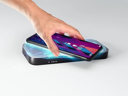 Lenovo Go Wireless Mobile Power Bank (10,000 mAh Capacity) 30W max Output - Wireless Qi Fast Charging up to 15W - Built-in Overcharge Protection - Model PBLG1W - Storm Grey Power Bank 10000 mAh