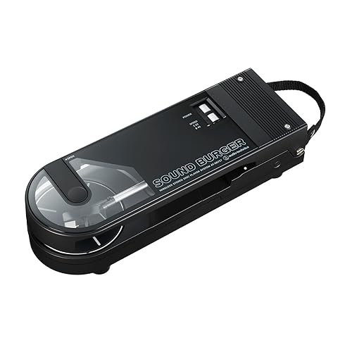 Audio-Technica AT-SB727 Sound Burger Portable Bluetooth Turntable (Black), with USB-C Charging and up to 12 Hours of Spinning