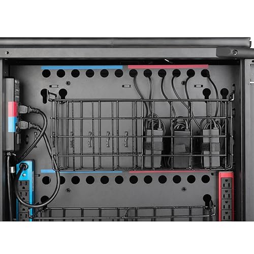 Tripp Lite CSC36AC 36-Port AC Charging Cart Storage Station for Chromebooks, Laptops, Tablets, Black Cart 36 AC Port