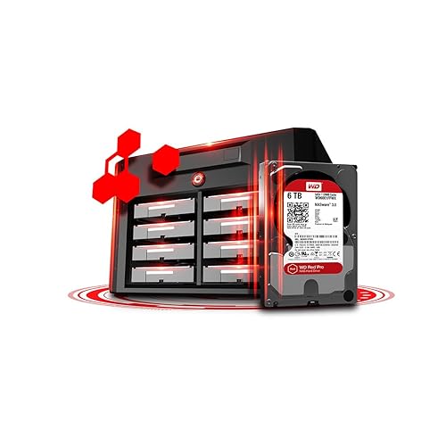 Western Digital 26TB WD Red Pro NAS Internal Hard Drive HDD - 7200 RPM, SATA 6 Gb/s, CMR, 512 MB Cache, 3.5" - WD260KFGX