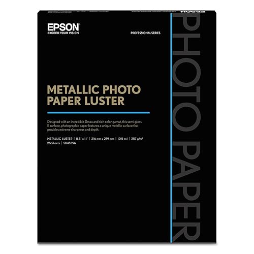 Epson Photo Paper - 17" x 22" - Metallic, Luster - 25 Sheet