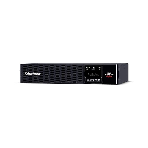 CyberPower PR2200RT2UN Smart App Sinewave UPS System, 2200VA/2200W, 8 Outlets, 2U Rack/Tower, AVR, Pre-Installed RMCARD205 2200VA NET