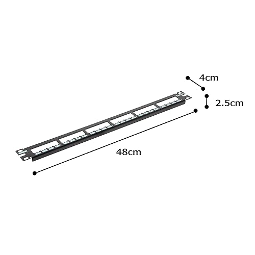 Panduit CP24BLY 24-Port Flat Patch Panel, Black