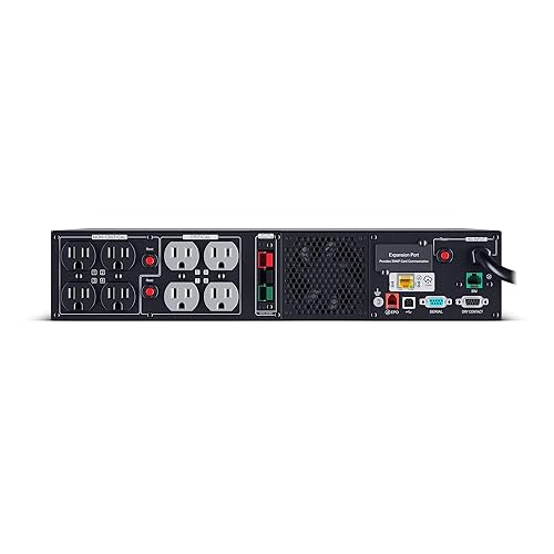 CyberPower PR1500RTXL2UC Smart App Sinewave UPS System, 1500VA/1500W, 8 Outlets, 2U Rack/Tower, AVR, EBM Option, Built-in Cloud Monitoring Expandable 1500VA