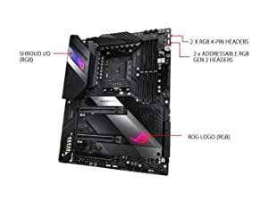 ASUS ROG X570 Crosshair VIII Hero (Wi-Fi) ATX Motherboard with PCIe 4.0, on-Board WiFi 6 (802.11Ax), 2.5 Gbps LAN, USB 3.2, SATA, M.2, Node and Aura Sync RGB Lighting