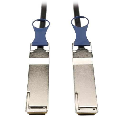 Tripp Lite 3M QSFP Plus to QSFP Plus 40GB 10-Feet Passive DAC Copper Infiniband Cable-Black (N282-03M-BK) 3-meter