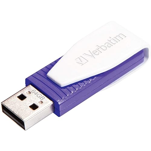 Verbatim 64GB Store 'n' Go Swivel USB 2.0 Flash Drive, Violet 49816 64 GB Violet