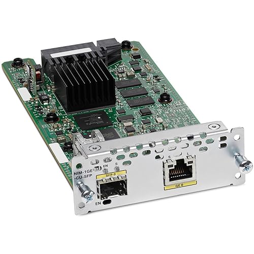 CISCO DESIGNED NIM-1GE-CU-SFP= 1 Port Ge WAN Nim Dual-Mode RJ45 & SFP Module