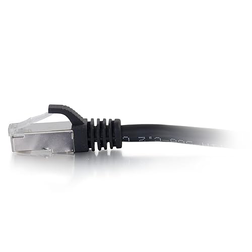 C2G 00809 Cat6 Cable - Snagless Shielded Ethernet Network Patch Cable, Black (2 Feet, 0.60 Meters) 2 Feet Black