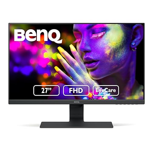 BenQ GW2780 27 inch IPS 1080p Eyecare monitor for Home Office with adaptive brightness technology,frameless,Low Blue Light,DP , Black 27 Inch 60 Hz | FHD | IPS Essential Low Blue Light | Flicker-free Technology | Smart Adaptive Sensor