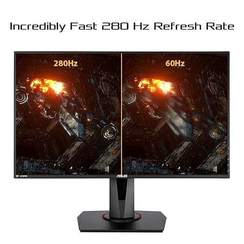 Asus TUF Gaming VG279QM 27in 280Hz Fast IPS Gaming Monitor w/G-SYNC?, ELMB-SYNC, DisplayHDR400, Shadow Boost,BLACK
