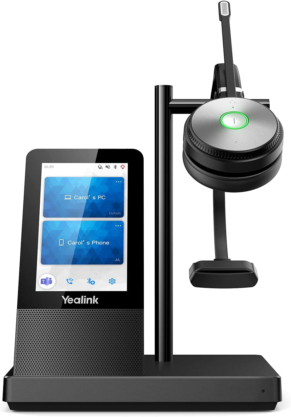 Yealink WH66 Wireless Headset Bluetooth Headset with Microphone Zoom Teams Certified DECT Headset for Office VoIP Phone IP Phone Teams Phone Workstation for UC Communication MONO