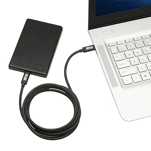 Tripp Lite Thunderbolt 3 Cable 20 Gbps Passive 5A 100W PD 4K USB C M/M 1M (MTB3-01M-5A-B)