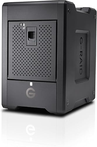 SanDisk Professional 96TB G-RAID Shuttle 4 - Enterprise-Class 4-Bay External Hard Drive, Thunderbolt 3 and USB-C, Transportable, Hardware RAID - SDPH34H-096T-NBAAB