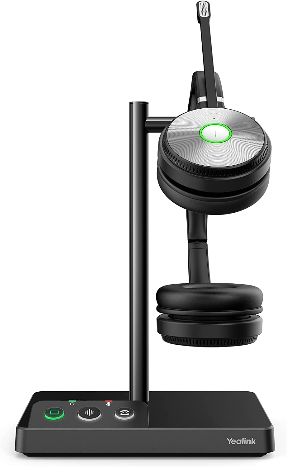 Yealink WH62 Duo UC Wireless Noise Canceling Headset - Headset Connects and Works with USB Enabled Desk Phones, Computers and Softphones. Yealink WH62 Dual UC
