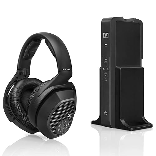 Sennheiser RS 175 RF Wireless Headphone System for TV Listening with Bass Boost and Surround Sound Modes Headphones Standard Packaging