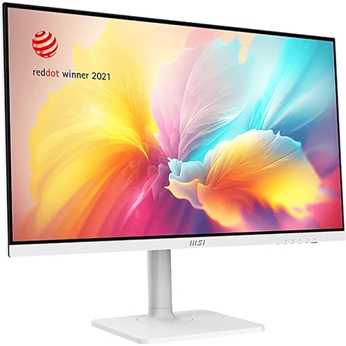 MSI QHD 16:9 Anti-Glare 5ms 2560 x 1440 100Hz Refresh Rate USB/DP/HDMI VESA-Mount Supported 27” Tilt/Swivel/Height Adjustable White IPS Monitor (Modern MD272QXPW)