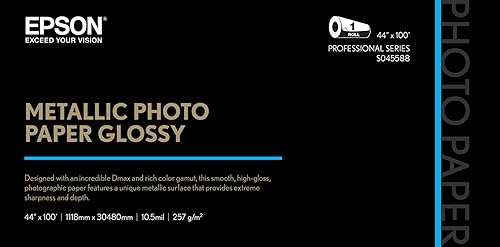 Epson Metallic Photo Paper, Glossy 44x100