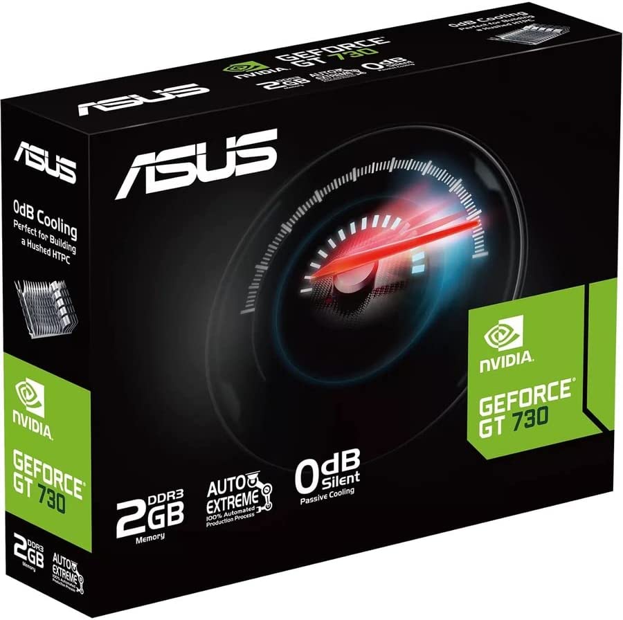 ASUS NVIDIA GeForce GT 730 Graphics Card GT730-SL-2GD3-BRK-EVO (PCIe 2.0, 2GB DDR3 Memory, Low-Profile, Auto-Extreme Technology, GPU Tweak II)