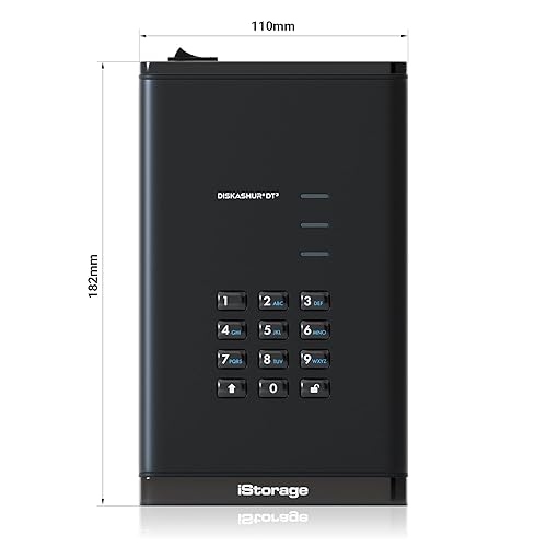 iStorage diskAshur DT3 256-bit 20TB - FIPS Level 3 Certified - Secure encrypted Desktop Hard Drive - Password Protected