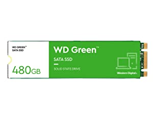 Western Digital 480GB WD Green SATA Internal Solid State Drive SSD - SATA III 6 Gb/s, M.2 2280, Up to 545 MB/s - WDS480G3G0B 480GB M.2 2280 SSD