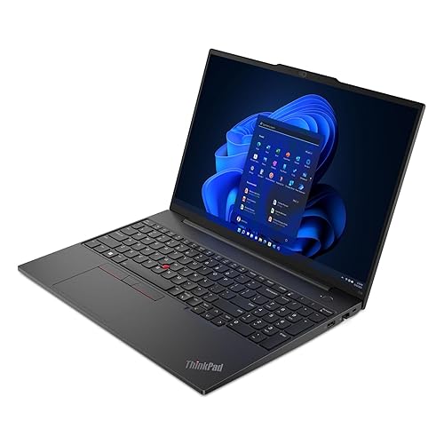 Lenovo ThinkPad E16 Gen 1 Laptop, Intel 10-Core i5-1335U, 14 WUXGA(1920x1200) Touchscreen, Intel Iris Xe Graphics, 8GB DDR4 512GB SSD, Backlit Keyboard, Fingerprint, Win11 Pro - Black