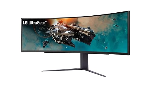 LG Ultragear 49GR85DC-B 49” 32:9 Dual QHD Curved(1000R) Gaming Monitor with 240Hz Refresh Rate,1ms (GtG), DCI-P3 95% (Typ.) / VESA DisplayHDR 1000 / AMD FreeSync Premium Pro