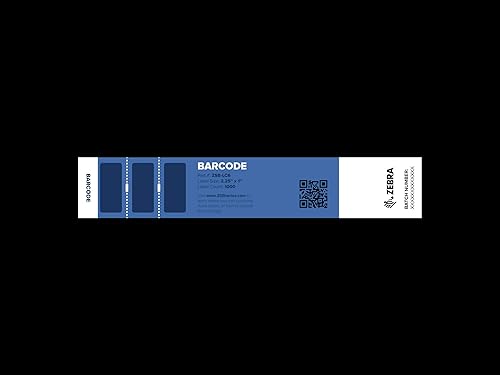 Zebra Barcode Label - Permanent Adhesive - Rectangle - Direct Thermal - White - Paper - 1000 / Cartridge - 1000 Label