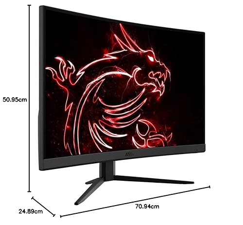 MSI Optix G32CQ4 E2 QHD 1500R Curvature 16:9 Aspect Ratio Non-Glare Super Narrow Bezel 1ms 2560 x 1440 170Hz Refresh Rate Tilt Adjustment AMD FreeSync 32