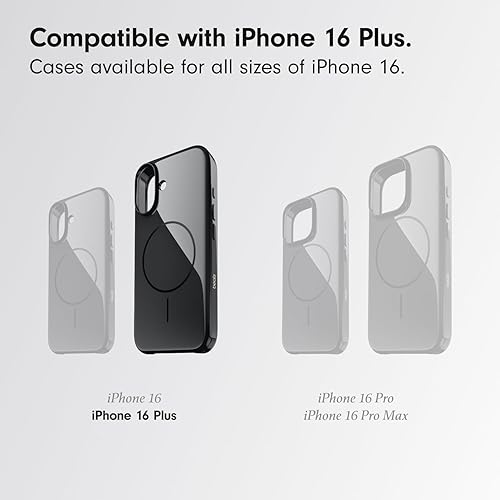 Beats iPhone 16 Plus Case with MagSafe and Camera Control, Scratch-Resistant Protective Cover, Slim Fit, Microfiber Lining - Midnight Black