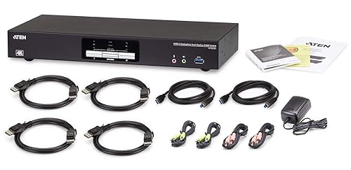 ATEN CS1942DP 2-Port USB 3.0 4K 60Hz DisplayPort Dual Monitor Display KVMP Switch