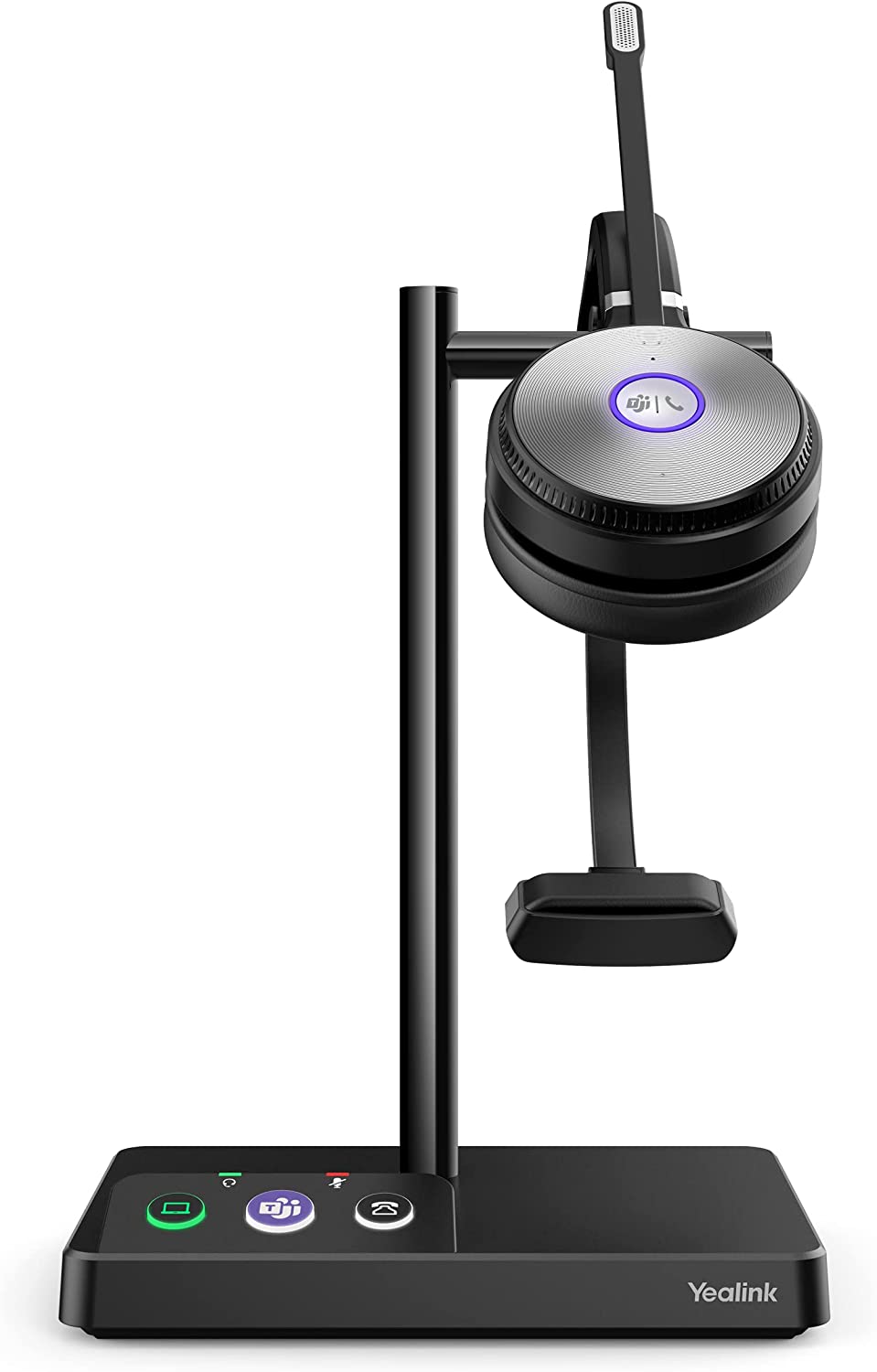 Yealink WH62 Mono Teams Wireless Noise Canceling Headset - Connects and Works with USB Enabled Desk Phones, Computers and Softphones. Headset Includes a 500ft Wireless Range + Intelligent Mute