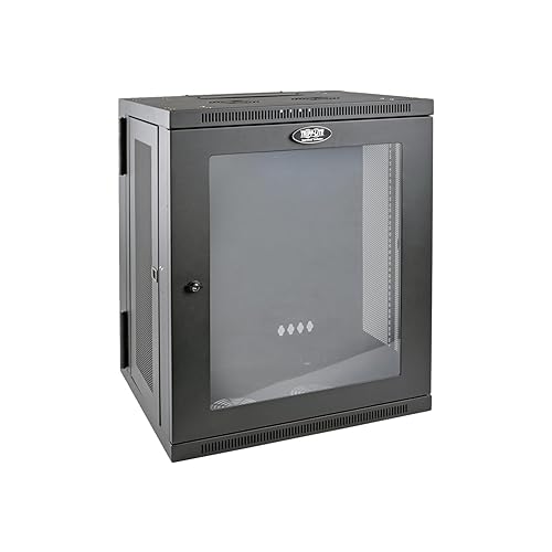 Tripp Lite 15U Wall Mount Rack Enclosure Server Cabinet with Acrylic Glass Window, Hinged, 20.5 Deep, Switch-Depth