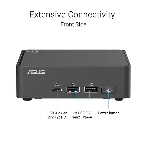 ASUS NUC 15 Pro Slim Full System Mini PC with Intel Series 1 Core 3 100U, 16GB DDR5 RAM, 512GB PCIe G4x4 NVMe SSD, Thunderbolt™ 4, WiFi 7 & Bluetooth 5.4, Toolless Chassis Access, VESA Mount Included