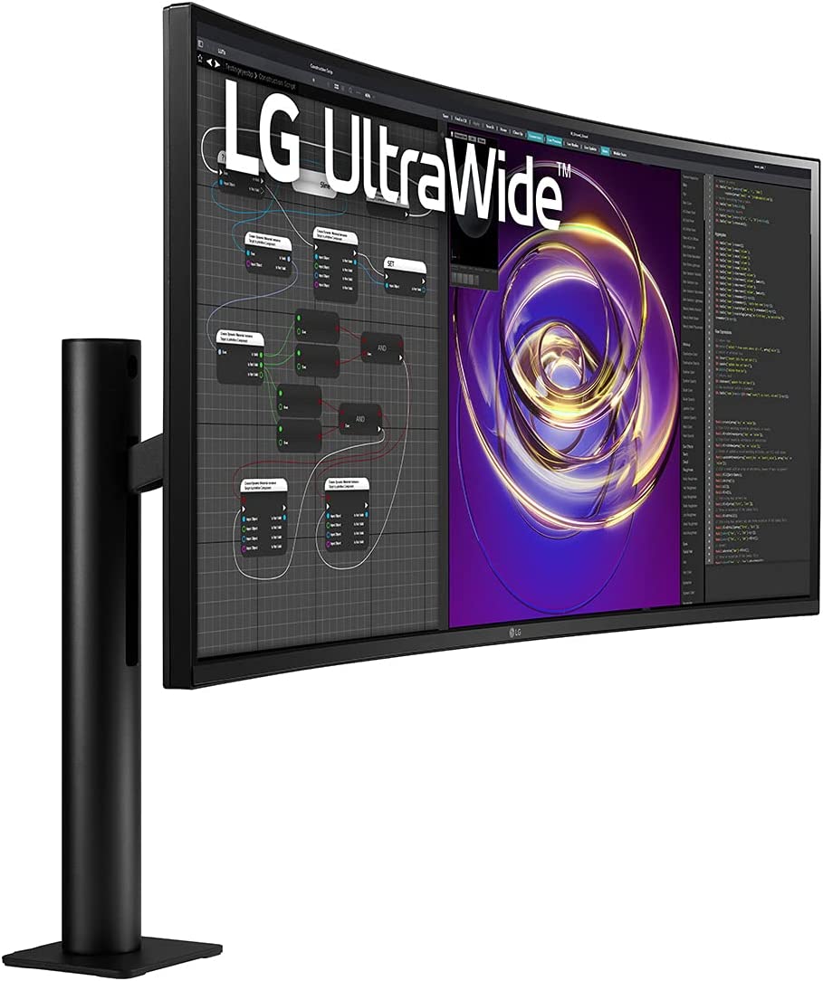 Lg 34WP88CN-B.AUS 34” Curved UltraWide Ergo QHD IPS HDR Monitor with USB Type C