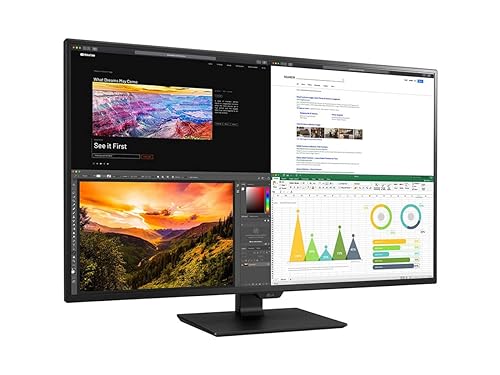 LG 43UN700-B 43 Inch UHD (3840 X 2160) IPS Display with USB Type-C, 4 HDMI Inputs and HDR10, Black 43 Inch UHD IPS with HDR10 Support