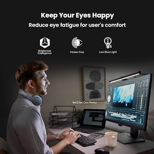 BenQ GW2480 24 Inch IPS 1080P FHD Computer Monitor with Built In Speakers, Proprietary Eye-Care Tech, Adaptive Brightness for Image Quality, Ultra-Slim Bezel and Edge to Edge Display, Black 24 Inch 60 Hz | FHD | IPS
