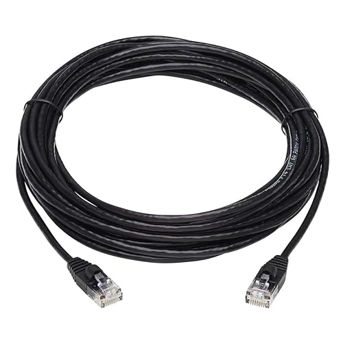 Tripp Lite Cat6a 10G Ethernet Cable, Snagless Molded Slim UTP Network Patch Cable (RJ45 M/M), Black, 25 ft. (N261-S25-BK) Black 25-ft.