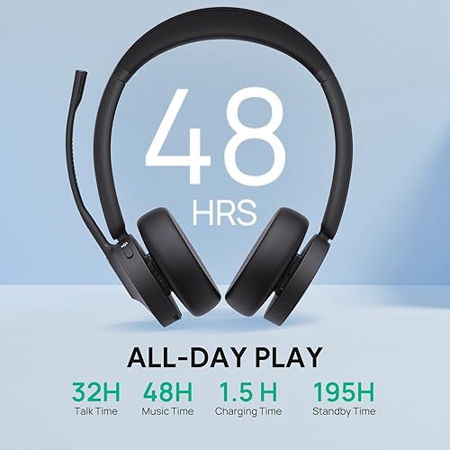 Yealink WH64 Hybrid with DECT Dongle, 492ft Range, 32 Talk Time Bluetooth Headset for Teams, Zoom Skype UC, 3X Mic Noise Cancelling, Headset PC Phone WH64 Hy-Dual UC( DECT Dongle)