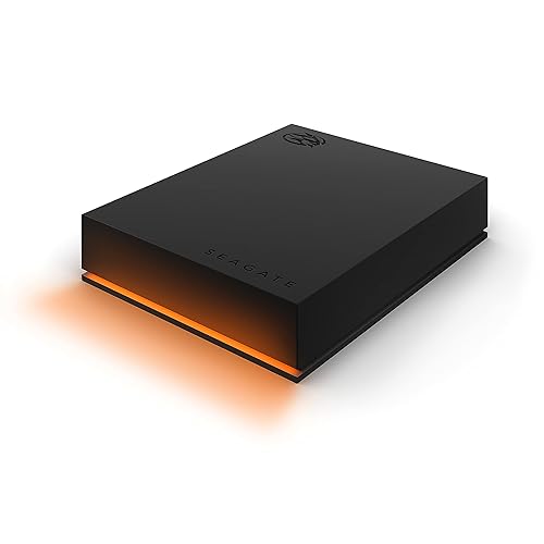 Seagate FireCuda Gaming 5TB External USB 3.2 Gen 1 Hard Drive With RGB LED Lighting