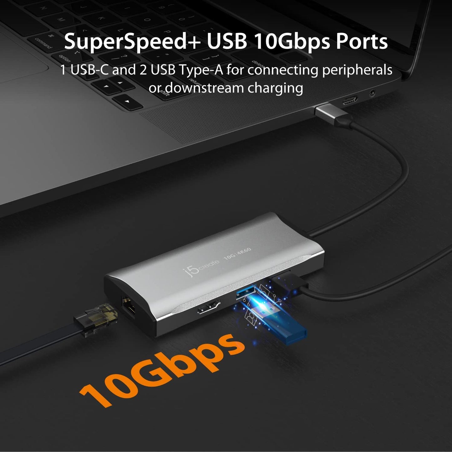 J5 create j5create USB-C 10Gbps Travel Dock Compatible with USB4 Devices