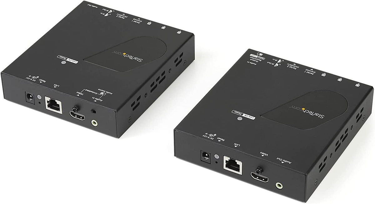 StarTech.com 4K HDMI Over IP Extender 4K 30Hz Video Control Software App HDMI Extender HDMI Extension AV Over IP (ST12MHDLAN4K) Kit - Transmitter and Receiver 4K - HDMI